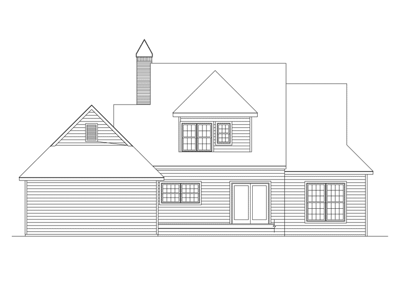 Country House Plan Rear Elevation - Grayson Country Home 040D-0033 - Search House Plans and More