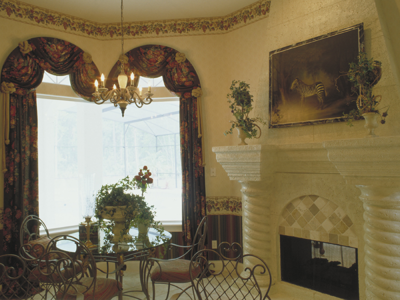 Italian House Plan Fireplace Photo 01 - Juliana Luxury Home 047D-0056 - Search House Plans and More