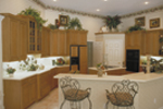 Lovely designed kitchen with wrap-around counter snack bar.