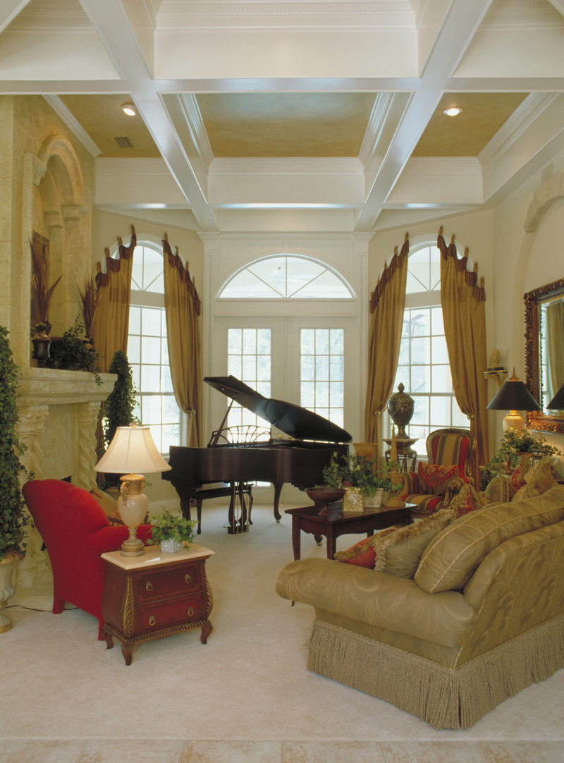 Italian House Plan Living Room Photo 01 - Juliana Luxury Home 047D-0056 - Search House Plans and More