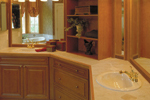 Pampering master bath is a tranquil space.