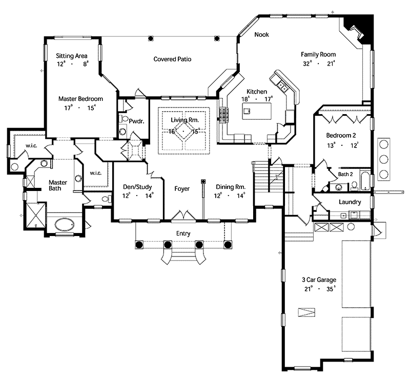 Lakeland Square Southern Home Plan 047D-0065 - Shop House Plans and More