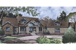 Sprawling Craftsman Style House With Stone And Siding Combination