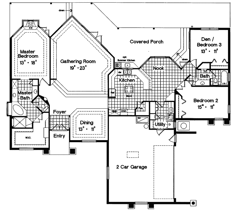 Boynton Beach Ranch Home Plan 047D-0129 - Search House Plans and More