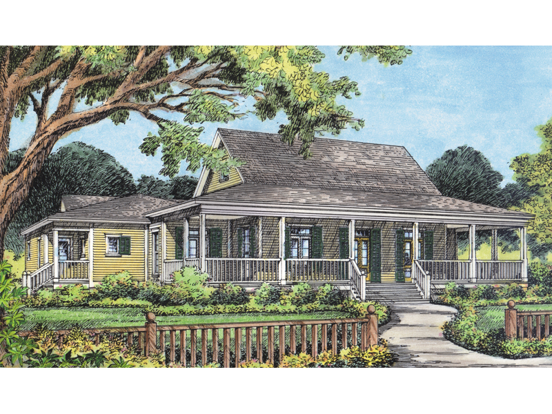 Campville Country Acadian  Home  Plan  047D 0170 House  
