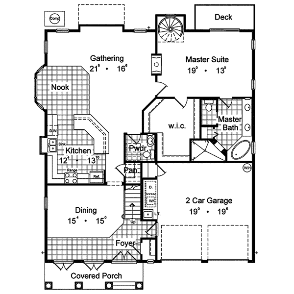 Sebring Bay Adobe Sunbelt Home Plan 047D-0195 | House Plans and More