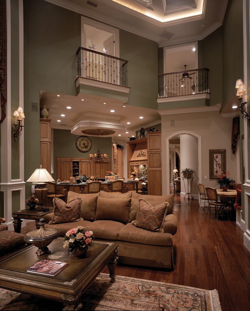 Traditional House Plan Family Room Photo 02 - Miranda Place Luxury Home 047D-0215 | House Plans and More
