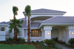 Southwestern House Plan Front Photo 02 - Wynehaven Luxury Florida Home 048D-0004 - Shop House Plans and More