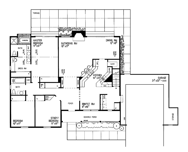 Collier Hill One-Story Home Plan 049D-0003 - Search House Plans and More