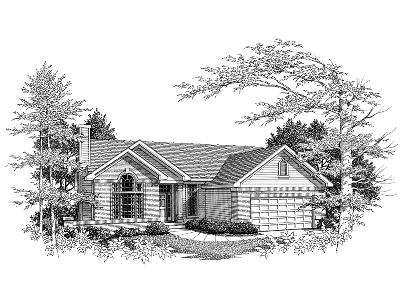 Traditional House Plan Front of Home - 051D-0005 - Shop House Plans and More