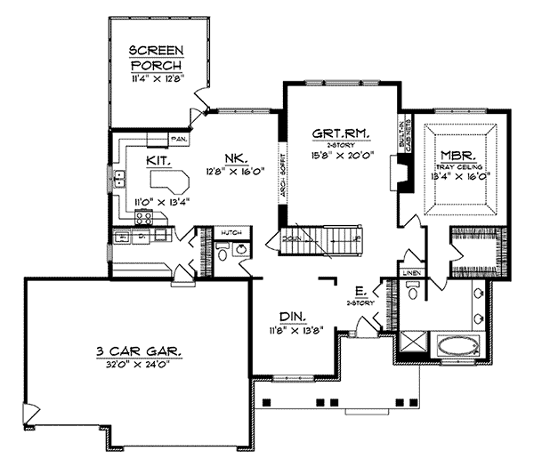 Kennedy Bay Traditional Home Plan 051D-0099 | House Plans and More