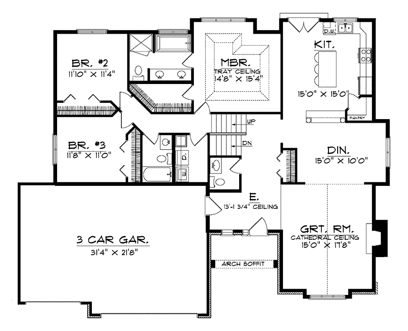 Bonaire Ranch Home Plan 051D 0208 Search House Plans And More