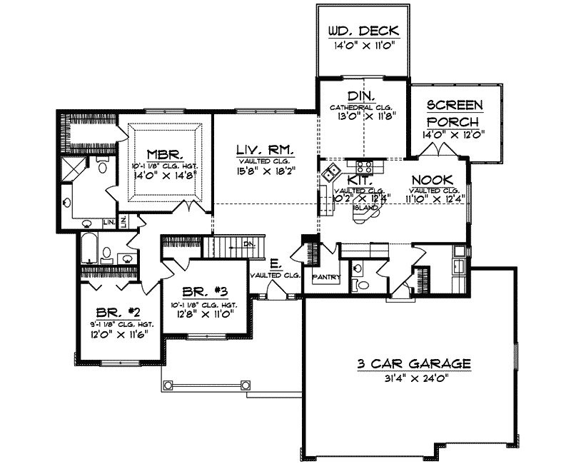 Mohican Trail Ranch Home Plan 051D-0285 - Shop House Plans and More