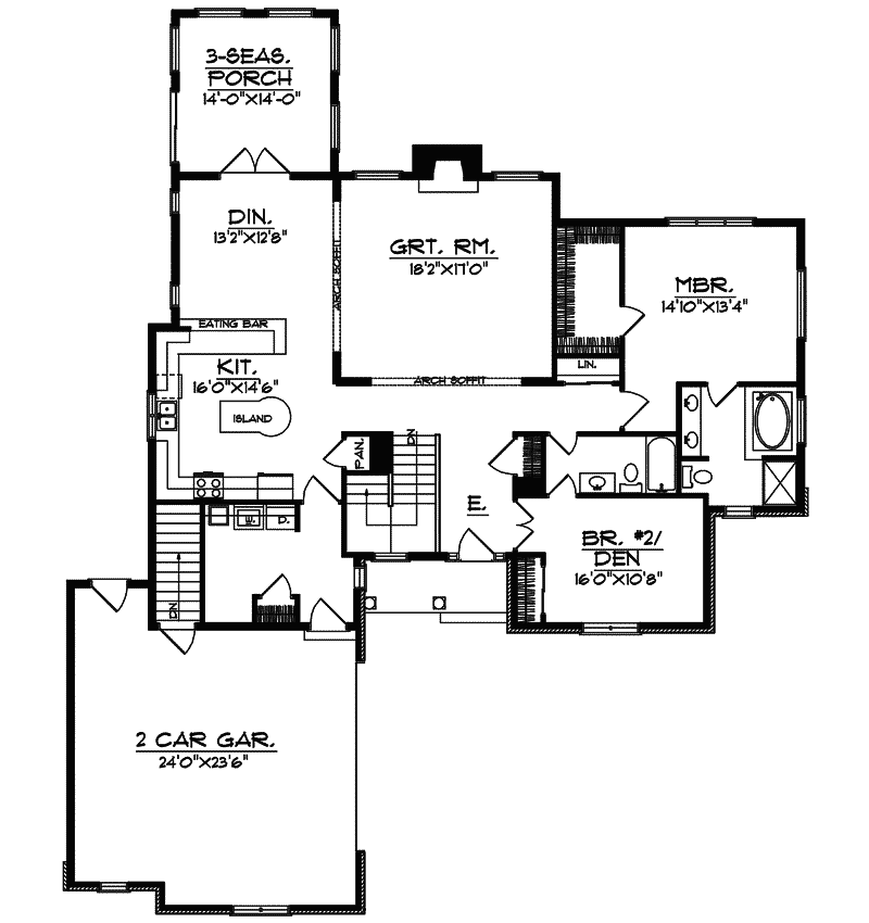 Dressell Park Ranch Home Plan 051D-0395 - Search House Plans and More