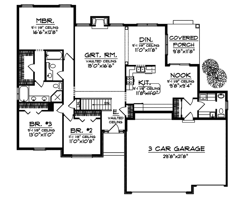 Graterford Ranch Home Plan 051D-0450 - Search House Plans and More