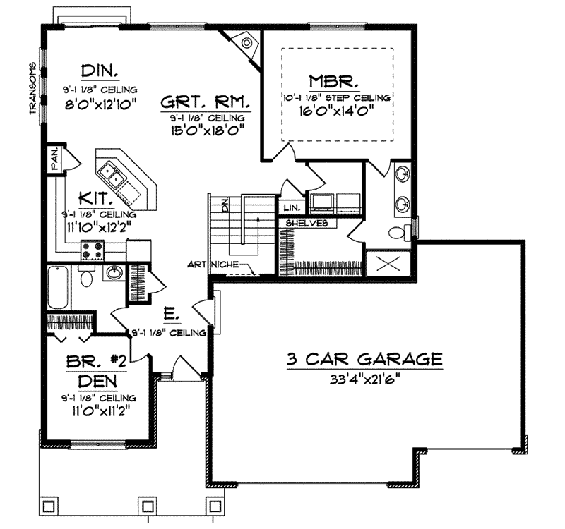 Houlihan Craftsman Ranch Home Plan 051D-0548 - Search House Plans and More