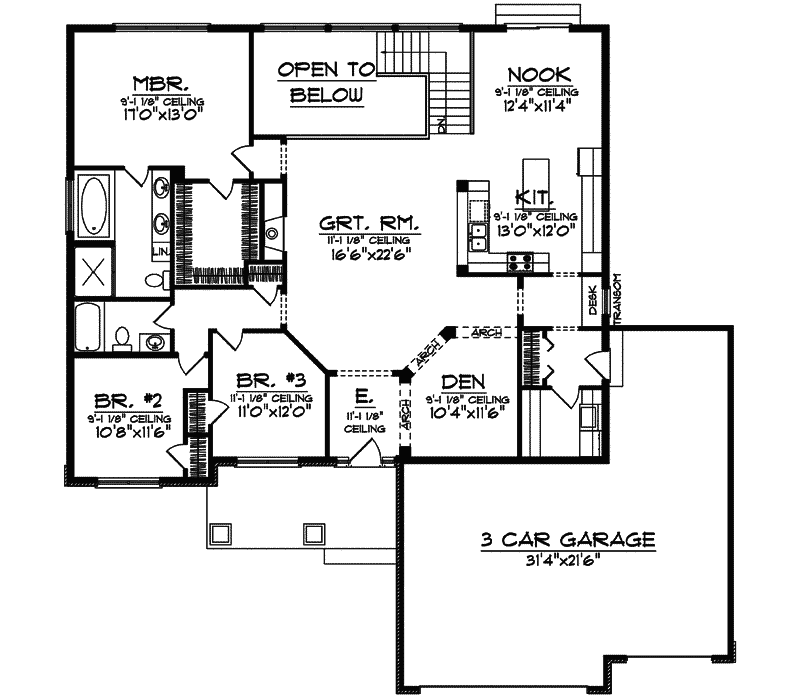 Wood Heights Craftsman Home Plan 051D-0558 - Shop House Plans and More