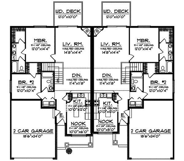 Country Brook Ranch Duplex Plan 051D-0587 | House Plans and More