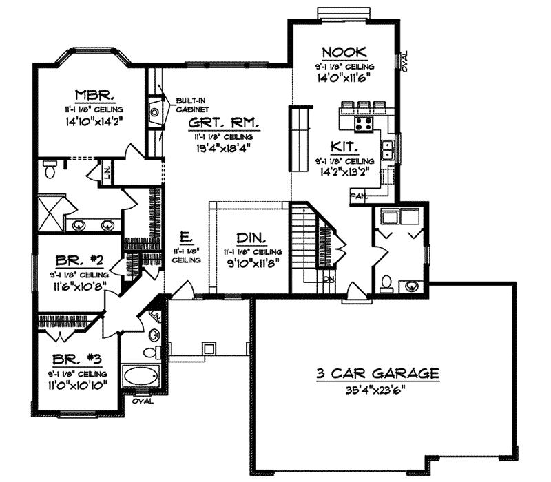 Elm Valley Ranch Home Plan 051D0619 House Plans and More