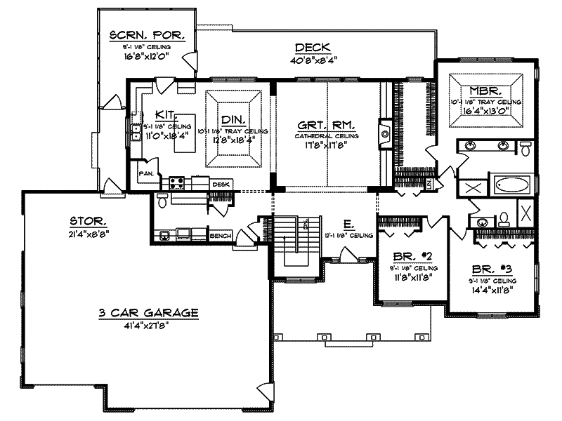 Branhill Craftsman Style Home Plan 051D0664 House Plans