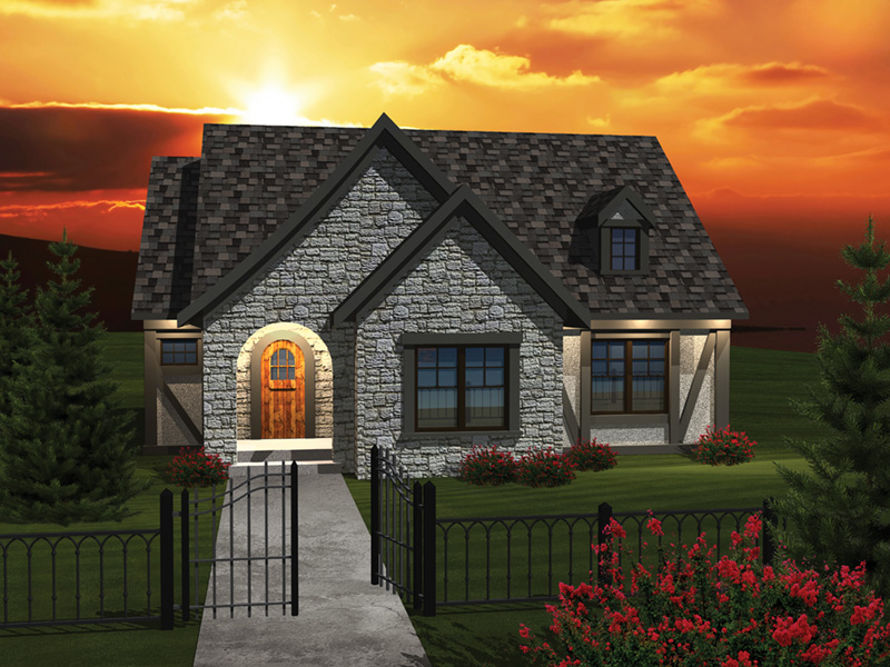 New Castle Tudor Ranch Home Plan 051D 0671 Shop House Plans And More