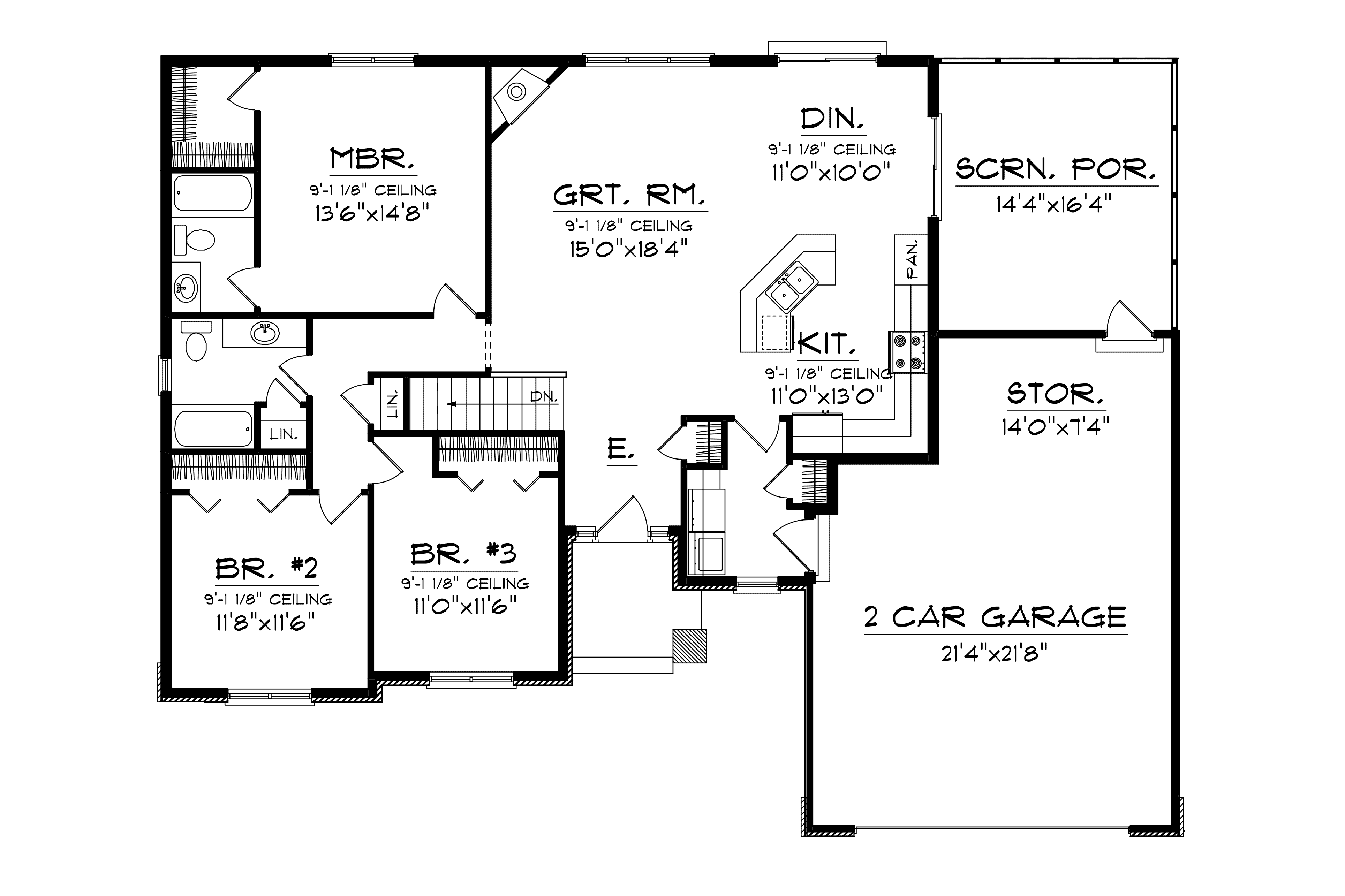 Higgens Traditional Ranch Home Plan 051d 0674 House Plans