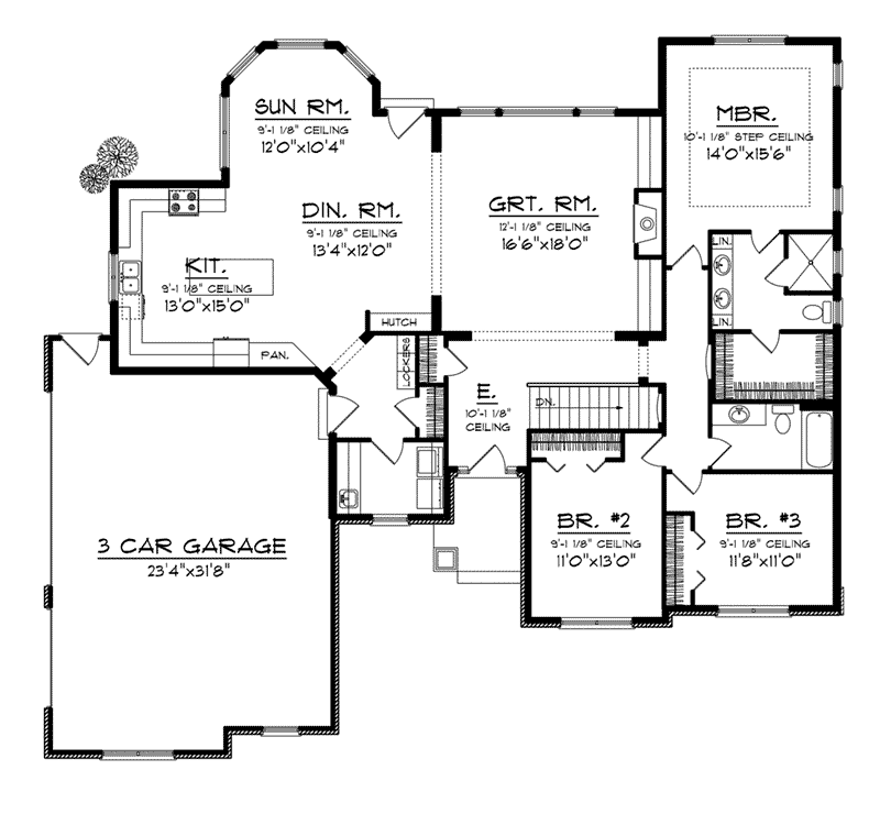 Westknoll Cove Ranch Home Plan 051D-0720 - Shop House Plans and More