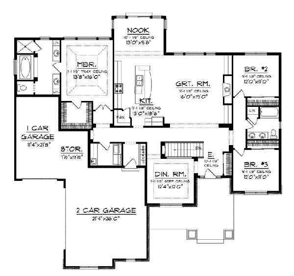 Fresnel Craftsman Ranch Home Plan 051D-0722 | House Plans and More