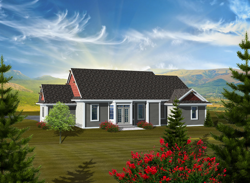 Country House Plan Rear Photo 01 - Watford Hill Rustic Home 051D-0738 - Shop House Plans and More