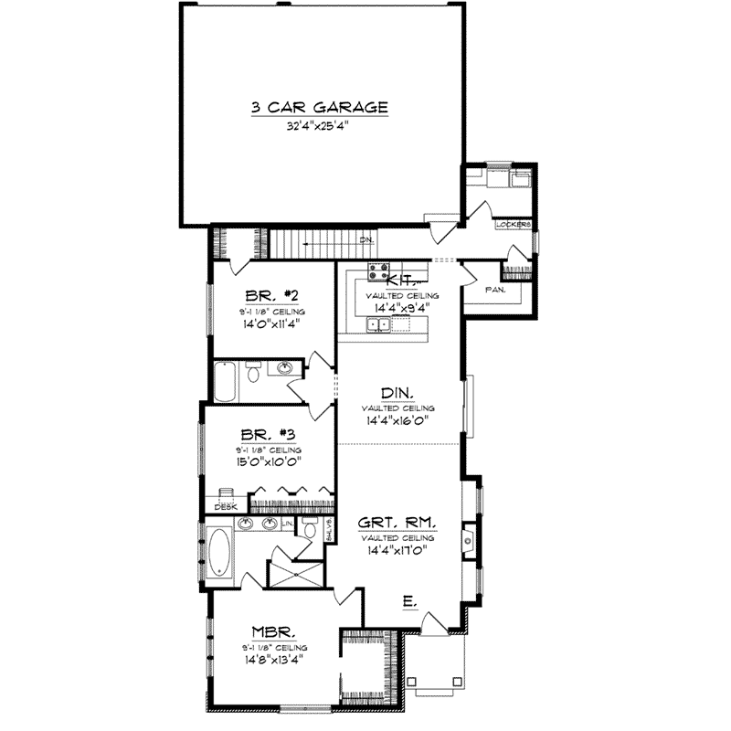 European House Plan First Floor - Mill Place Tudor Home 051D-0739 - Shop House Plans and More