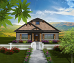 Craftsman House Plan Front of Home - Eileen Hill Craftsman Home 051D-0740 - Search House Plans and More