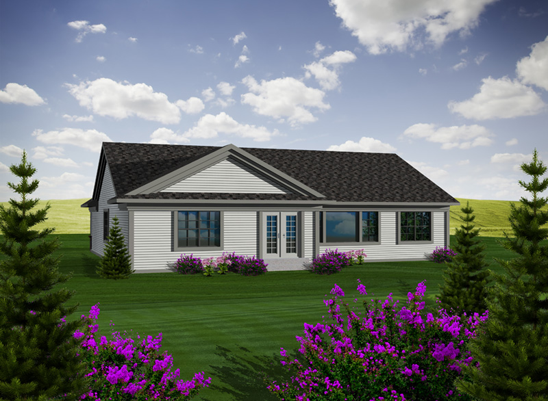 Traditional House Plan Rear Photo 01 - Colton Ridge Ranch Home 051D-0741 - Search House Plans and More
