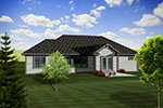 Shingle House Plan Rear Photo 01 - Stettin Rustic Ranch Home 051D-0742 - Shop House Plans and More