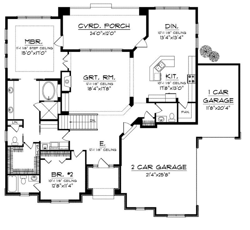 Adobe House Plans & Southwestern Home Design Home Plan First Floor 051D-0743