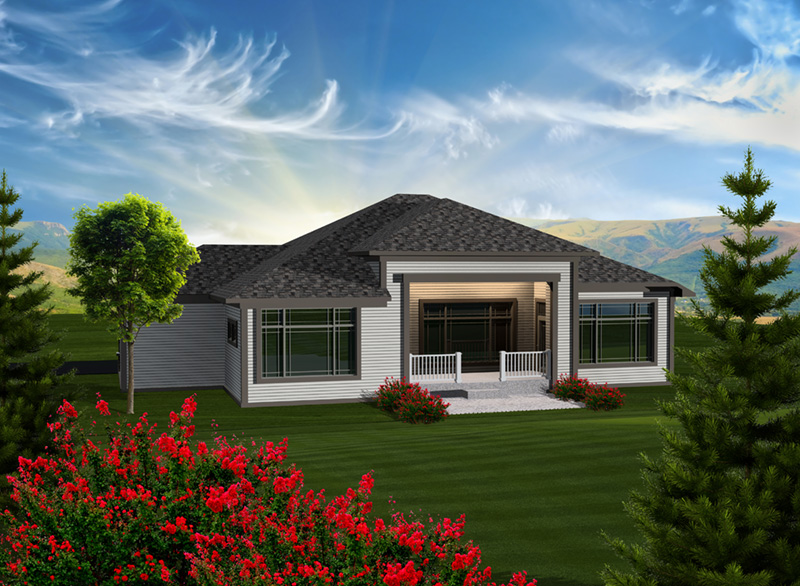 Adobe House Plans & Southwestern Home Design Rear Photo 01 - Santa Paula Ranch Home 051D-0743 - Shop House Plans and More