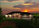 Adobe House Plans & Southwestern Home Design Front of House 051D-0745