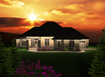 Sunbelt House Plan Front of House 051D-0748