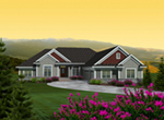 Rustic House Plan Front of Home - Martin Pines Ranch Home 051D-0749 - Shop House Plans and More