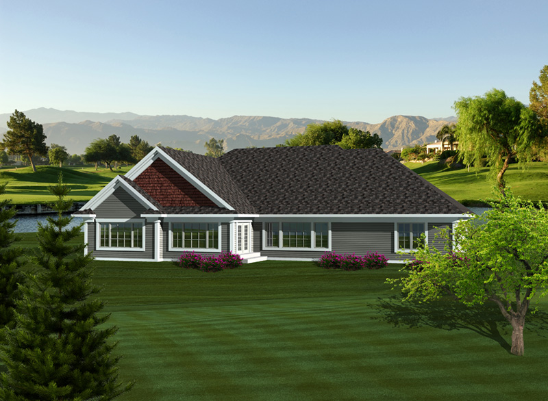 Rustic House Plan Rear Photo 01 - Martin Pines Ranch Home 051D-0749 - Shop House Plans and More