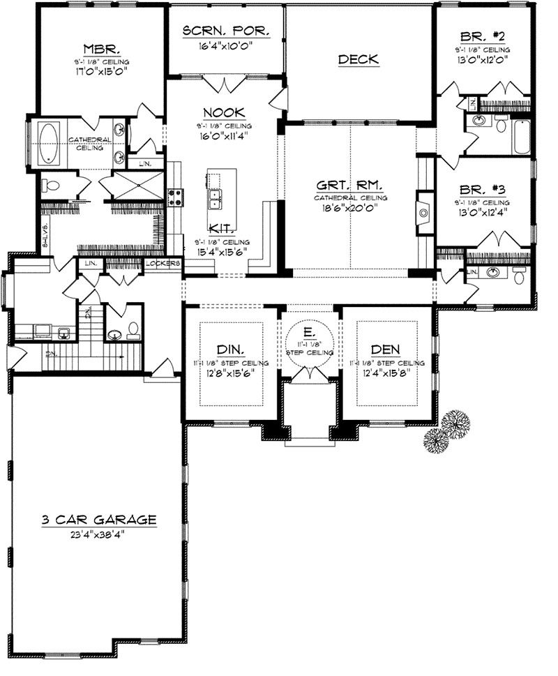 Country French House Plan First Floor - Emma Hill European Home 051D-0752 - Search House Plans and More