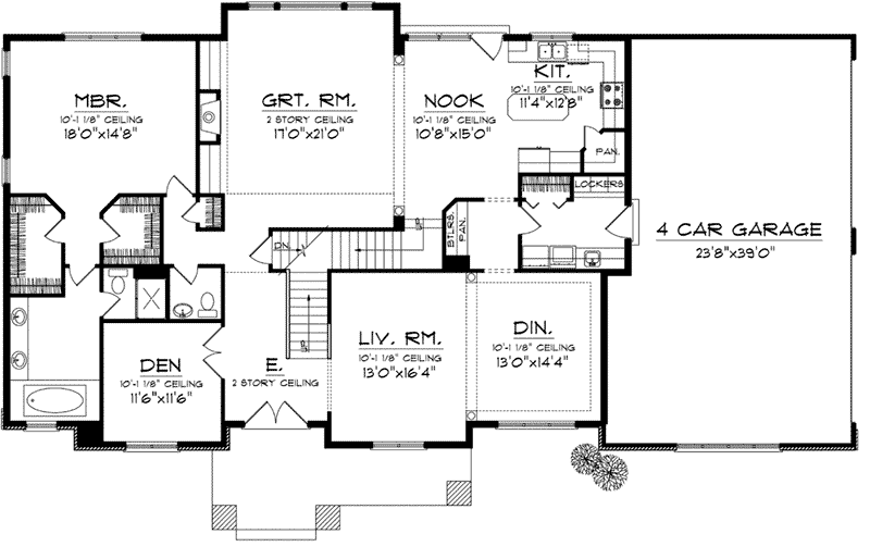 Luxury House Plan First Floor - Pimlico Cove Prairie Home 051D-0753 - Shop House Plans and More