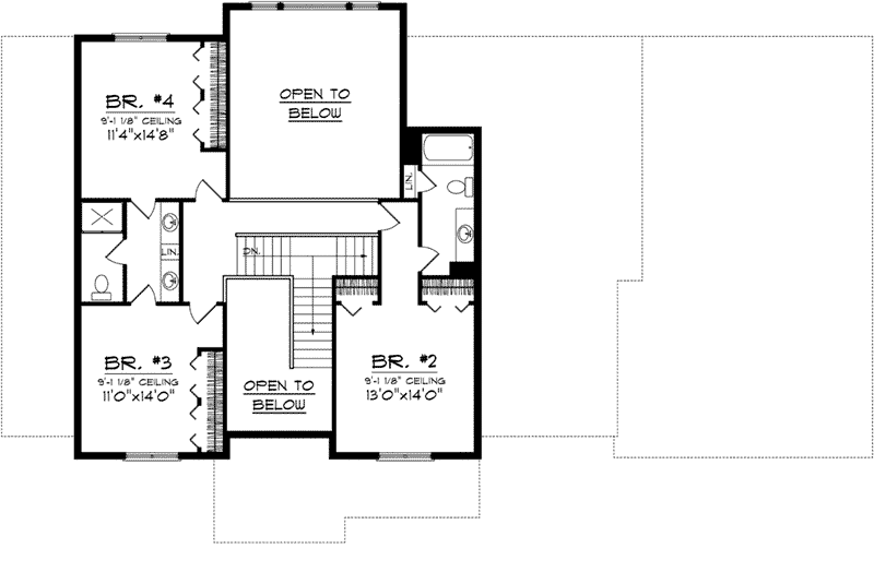 Traditional Home Plan Second Floor 051D-0753