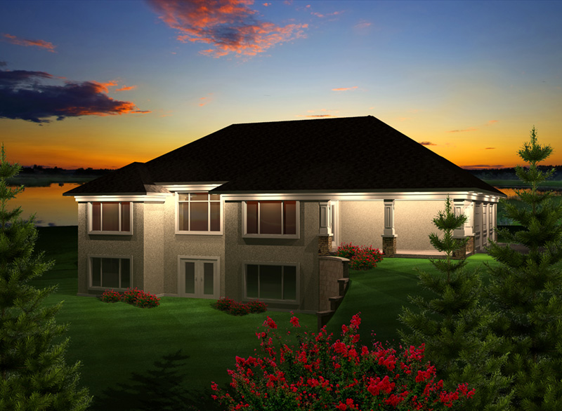 Ranch House Plan Rear Photo 01 - Elwyn Park Sunbelt Home 051D-0754 - Search House Plans and More