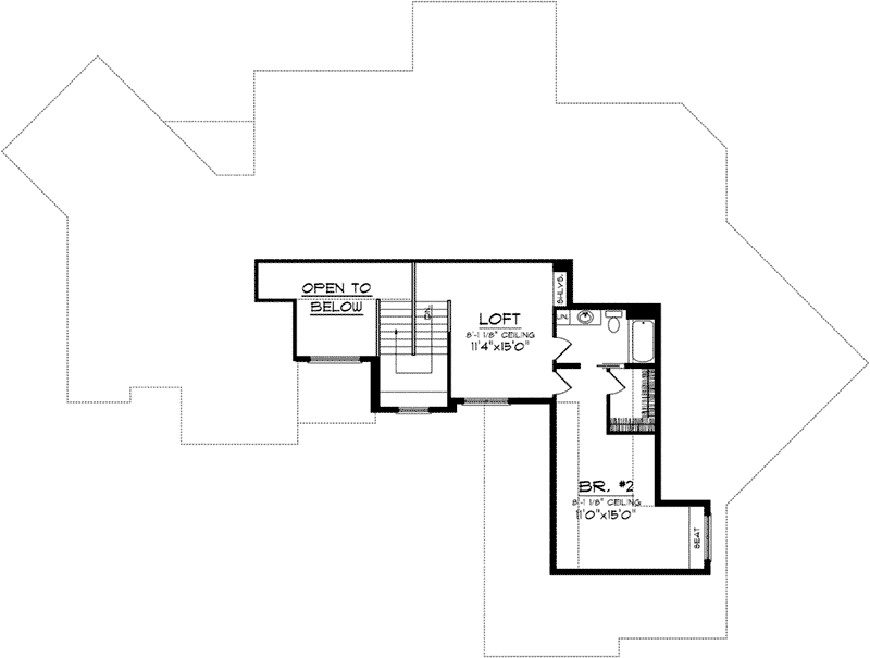 Contemporary Home Plan Second Floor 051D-0756