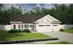 Arts & Crafts House Plan Front of House 051D-0757