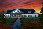 Traditional House Plan Front of Home - Baywood Shingle Ranch Home 051D-0764 - Search House Plans and More