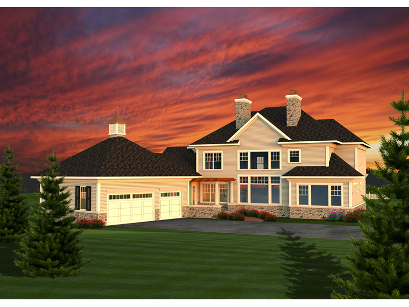 Southern Plantation House Plan Rear Photo 01 - Gillian Georgian Style Home 051D-0770 - Search House Plans and More