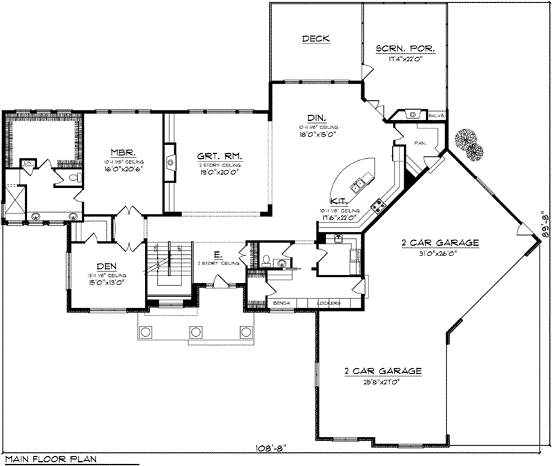 Luxury Home Plan First Floor 051D-0773