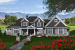 Arts & Crafts House Plan Front of Home - Keagan Luxury Shingle Home 051D-0773 - Search House Plans and More