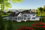 Arts & Crafts House Plan Rear Photo 01 - Keagan Luxury Shingle Home 051D-0773 - Search House Plans and More